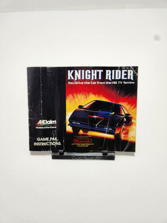 NES Knight Rider Manual